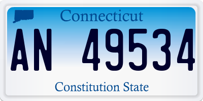 CT license plate AN49534