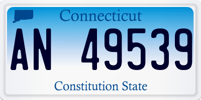 CT license plate AN49539
