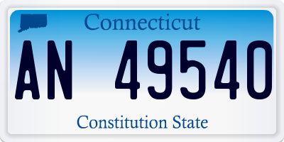 CT license plate AN49540