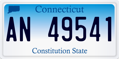 CT license plate AN49541