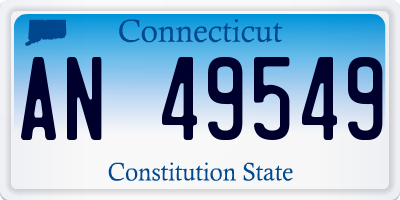 CT license plate AN49549
