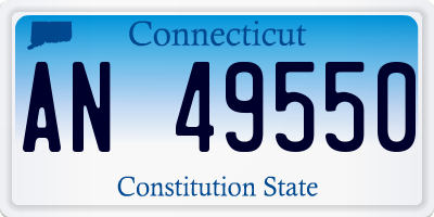 CT license plate AN49550