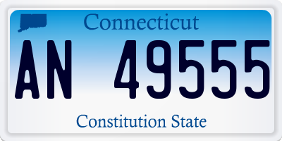 CT license plate AN49555