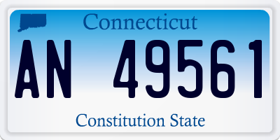 CT license plate AN49561