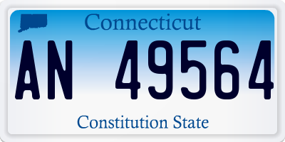 CT license plate AN49564