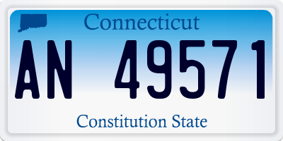 CT license plate AN49571