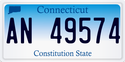 CT license plate AN49574
