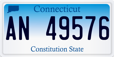 CT license plate AN49576