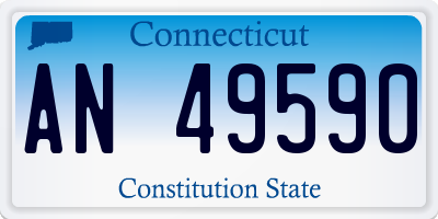 CT license plate AN49590