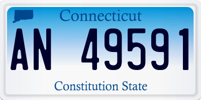 CT license plate AN49591