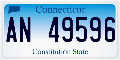CT license plate AN49596