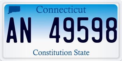 CT license plate AN49598