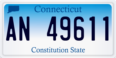 CT license plate AN49611