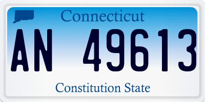 CT license plate AN49613