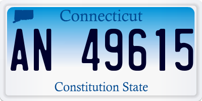 CT license plate AN49615