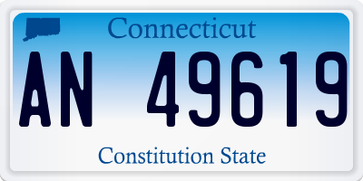 CT license plate AN49619