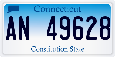 CT license plate AN49628