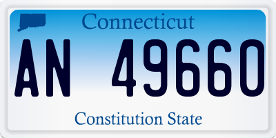 CT license plate AN49660