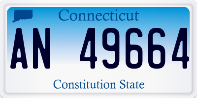 CT license plate AN49664