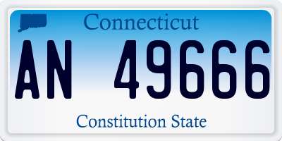 CT license plate AN49666