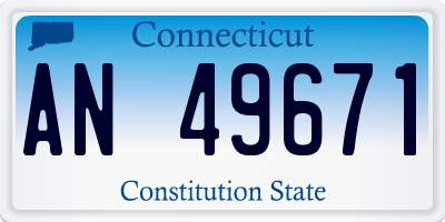 CT license plate AN49671