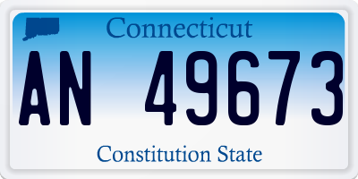CT license plate AN49673