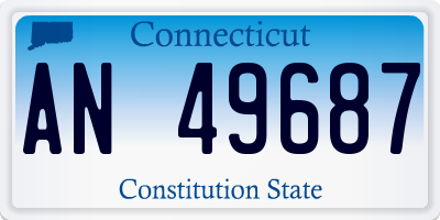 CT license plate AN49687