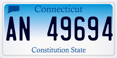 CT license plate AN49694