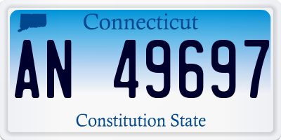 CT license plate AN49697