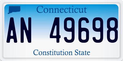 CT license plate AN49698