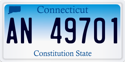CT license plate AN49701