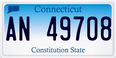 CT license plate AN49708