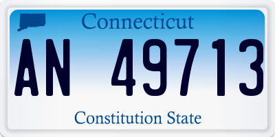 CT license plate AN49713
