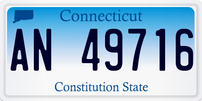 CT license plate AN49716