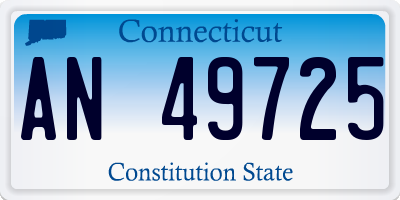 CT license plate AN49725
