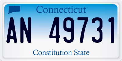 CT license plate AN49731