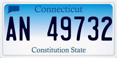 CT license plate AN49732