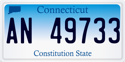 CT license plate AN49733