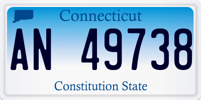 CT license plate AN49738