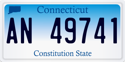 CT license plate AN49741