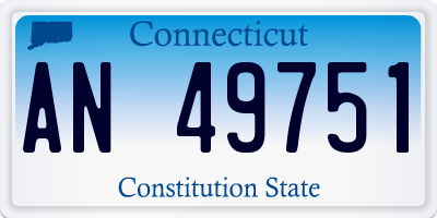 CT license plate AN49751