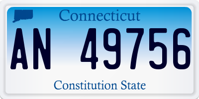 CT license plate AN49756