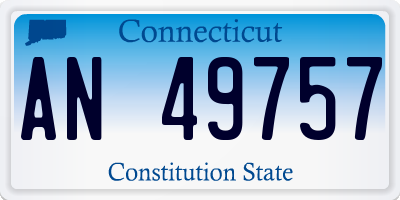 CT license plate AN49757