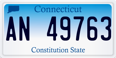 CT license plate AN49763