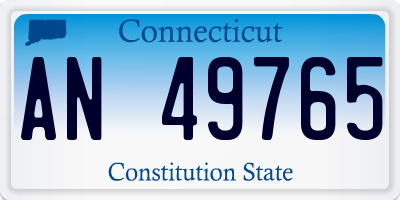 CT license plate AN49765