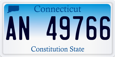 CT license plate AN49766