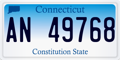 CT license plate AN49768