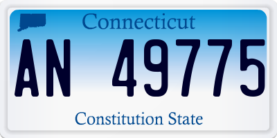 CT license plate AN49775