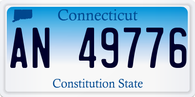 CT license plate AN49776