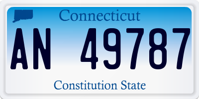 CT license plate AN49787